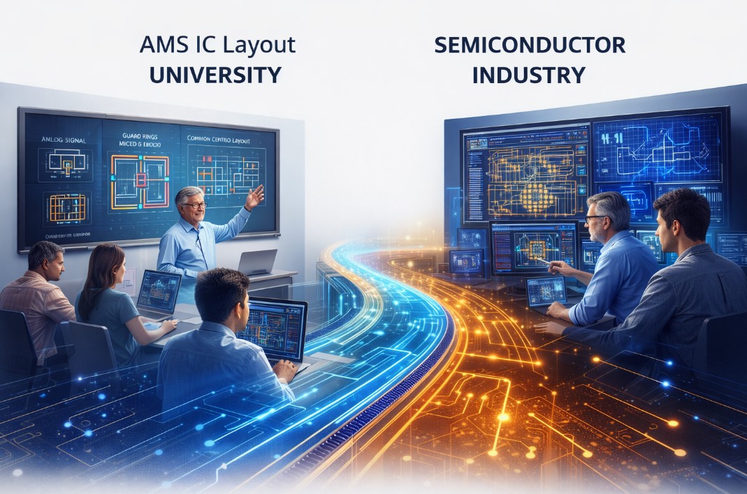 AMS IC Layout University Training: Academia to Industry Bridge